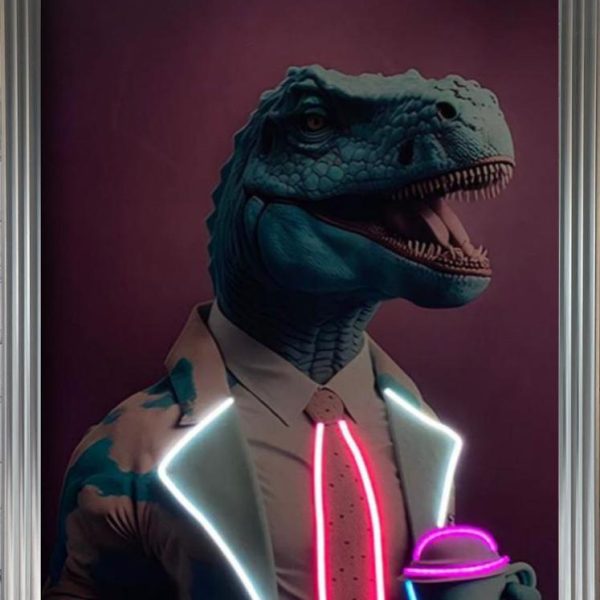 تابلو نئون دایناسور