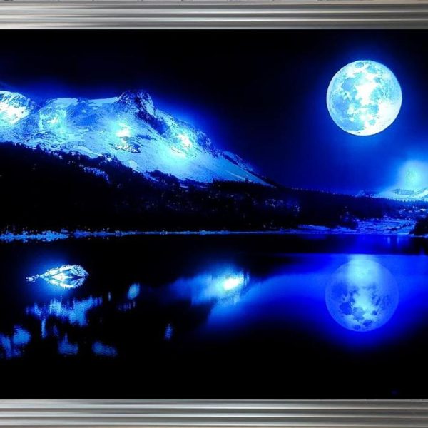 تابلو بک لایت (LED) کوه و ماه